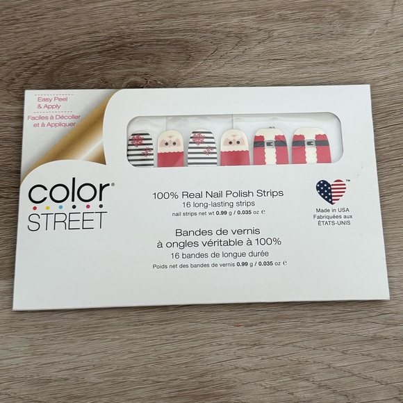 Color Street Secret Santa Red & Black Christmas Nail Strips - Picture 2 of 3